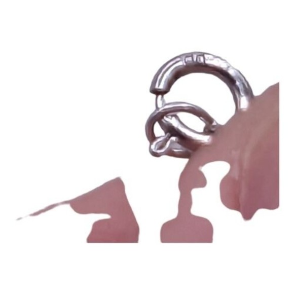 925 Halo CZ Cubic Zirconia Pendant Necklace 16" with 2" ext Open Circle Sterling - Picture 5 of 12